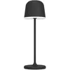Image de Eglo Lampe de table extérieure Mannera, lampe de chevet LED dimmable sans fil, USB, luminaire d’extérieur tactile en métal noir et plastique blanc, blanc chaud, IP54