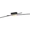 Image de Eglo Plafonnier LED Panagria, lampe de plafond minimaliste pour salon et couloir, FSC100HB, luminaire en aluminium, acier, bois et plastique en noir, brun et blanc, blanc chaud, 94 cm