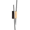 Image de Eglo Plafonnier LED Panagria, lampe de plafond minimaliste pour salon et couloir, FSC100HB, luminaire en aluminium, acier, bois et plastique en noir, brun et blanc, blanc chaud, 57 cm