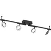 Image de Eglo Rail spot LED Cardillio, rampe de 4 spots orientables, barre de spots pivotants, plafonnier en plastique et métal noir, lampe de plafond blanc chaud