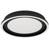Image de EGLO Luminaire plafonnier Calagrano, panneau LED dimmable avec télécommande, lampe de plafond ronde pour bureau et couloir, métal noir et plastique blanc, blanc chaud-froid