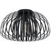 Image de Eglo Plafonnier Encinitos, lampe de plafond pour salon et chambre, luminaire en métal noir, éclairage avec douille E27, Ø 45 cm