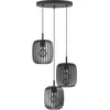 Image de Eglo Suspension luminaire Romazzina, lustre à 3 lampes pour salon et salle à manger, lampe de plafond suspendue, métal noir, douille E27, Ø 46 cm