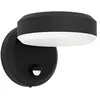 Image de Eglo Applique murale extérieure LED Fornaci, luminaire d'extérieur avec détecteur de mouvement et de crépuscule, éclairage vers le bas (downlight), métal noir et plastique blanc, blanc chaud, IP44