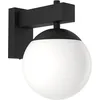 Image de Eglo Applique murale extérieure Bufalata, lampe de façade, éclairage d extérieur en métal noir avec boule blanc, luminaire avec douille E27, IP44