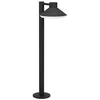 Image de Eglo Lampadaire extérieur LED Ninnarella, lampe de jardin sur pied, lanterne en métal noir et plastique blanc, éclairage de chemin avec ampoule GU10, blanc chaud, IP44