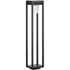 Image de Eglo Lampadaire extérieur LED Martano, lampe de jardin solaire sur pied avec détecteur de mouvement, borne lumineuse en aluminium noir et plastique blanc, potelet éclairage IP44
