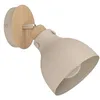 Image de EGLO Applique murale Arrecife, lampe de lecture avec spot orientable, luminaire intérieur pour salon, chambre et couloir, bois naturel et métal couleur sable, douille E27