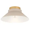 Image de Eglo Luminaire plafonnier Moharras, spot de plafond au design scandi et bohème, FSC100HB, lampe de plafond pour salon et couloir, bois naturel et métal couleur sable, douille E27