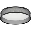 Image de Eglo Luminaire plafonnier Luppineria, panneau LED rond, lampe de plafond pour couloir et salon, plastique blanc et métal noir, blanc chaud, Ø 38,5 cm
