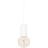 Image de Eglo Suspension Pozueta 1, luminaire pendentif pour salon et salle à manger, douille E27 avec câble, lampe de plafond suspendue en métal blanc, Ø 6,5 cm