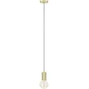 Image de Eglo Suspension Pozueta 1, luminaire pendentif pour salon et salle à manger, douille E27 avec câble, lampe de plafond suspendue en métal laiton, Ø 6,5 cm