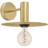 Image de Eglo Applique murale Escandell, lampe élégante pour salon, chambre et couloir, luminaire intérieur en métal laiton brossé, douille E27