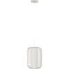 Image de Eglo Suspension luminaire Terrarosa, lustre pour salon et salle à manger, lampe de plafond suspendue en métal couleur sable et tissu blanc, douille E27, Ø 24 cm