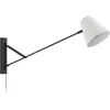 Image de Eglo Applique murale Forcadet, lampe de lecture orientable avec bras articulé, luminaire intérieur pour salon et chambre, métal noir et tissu gris, douille E27