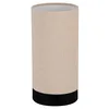 Image de EGLO Lampe de table Feniglia, lumière de chevet cylindrique, luminaire à poser pour salon et chambre, lin naturel et métal noir, douille E27