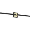 Image de Eglo Applique murale LED Peguera, lampe de miroir rectiligne, luminaire intérieur pour salle de bains et couloir, métal noir et laiton, blanc chaud, IP44, 80 cm