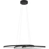 Image de Eglo Suspension luminaire LED Gianella, lustre pour salon et salle à manger, lampe de plafond suspendue en métal noir et plastique blanc, blanc chaud