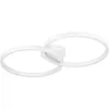 Image de Eglo Panneau LED Amandolo, plafonnier dimmable avec télécommande, lampe de plafond géométrique pour salon et bureau, cercles en métal blanc, blanc chaud - froid, rétro-éclairage RGB