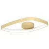 Image de Eglo Plafonnier Vallerosa, panneau LED dimmable, lampe de plafond pour chambre à coucher et salon, luminaire en saillie en métal couleur laiton brossé, blanc chaud
