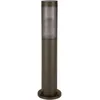 Image de Eglo Potelet éclairage extérieur Helsinki, lampe de socle avec détecteur de mouvement, borne lumineuse pour jardin et terrasse, acier inoxydable brun rouille, IP44, H 45 cm, E27