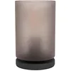 Image de Eglo Lampe de chevet Colomera, élégante lampe de table, déco salon et chambre à coucher, luminaire à poser en métal noir et verre fumé, douille E27, Ø 12 cm