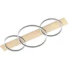 Image de Eglo Plafonnier LED Boyal à 3 flammes, luminaire intérieur en bois, métal et plastique, lampe de plafond pour salon et couloir, blanc chaud, 101 cm, certifié FSC