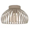 Image de Eglo Plafonnier Mogano 3, lampe plafond salon, luminaire chambre, métal beige, douille E27, Ø 28 cm