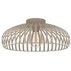 Image de Eglo Plafonnier Mogano 3, lampe plafond salon, luminaire chambre, métal beige, douille E27, Ø 43 cm