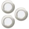 Image de Eglo connect.z Lot de 3 spots LED encastrables Fueva 6-Z, jeu de lampes encastrées pour salle de bains, Ø 8,8 cm, ZigBee, app et Alexa, blanc chaud   froid, dimmable, argenté, IP44