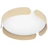 Image de Eglo LED plafonnier Valcasotto, lampe de plafond ronde, luminaire pour couloir et salon, applique en bois, blanc chaud, Ø 48,4 cm