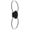 Image de Eglo Applique murale LED Venticello, lampe intérieure, chambre, deux anneaux LED, métal noir, lumière blanc chaud