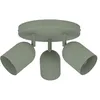 Image de Eglo Plafonnier Tilston, 3 spots orientables, lampe de plafond pour salon et chambre, luminaire en acier vert foncé, douille E14, Ø 25 cm