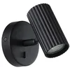Image de Eglo Applique murale intérieure Portillo, luminaire avec spot orientable, lampe de lecture en métal noir, douille GU10