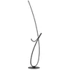 Image de Eglo Lampadaire LED Cardoncito, design pour salon, réglable par interrupteur au pied, lampe sur pied métal noir, lumière blanc chaud à froid, 130 cm