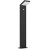 Image de Eglo Lampadaire extérieur LED Grottazzolina, lampe de jardin avec détecteur de mouvement, luminaire sur pied en aluminium noir, IP65, lumière chaude, 80 cm