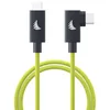 Image de Angelbird USB-C 4.0 Solid Flex  Cable Angle Droit Lime - 6,6 ft / 2 m - Fonctionnalités complètes - pour transfert de données jusqu’à 40 Go/s, charge rapide et sortie vidéo haute résolution