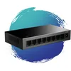Image de STRONG - Switch Ethernet SW8000M - 8 Ports Gigabit Ethernet : 10/100/1000 Mbps - Alimentation Externe - pour Extension de Réseau Bureau & Domicile - Facile à Installer - Boitier Métal Noir
