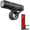 Image de Knog Blinder 700 et Plus Ensemble de feux arrière de vélo 700 lumens avant et arrière rechargeables par USB, 6 + 1 modes d'éclairage, étanchéité IP67/IP66, corps compact en aluminium CNC