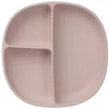 Image de Assiette ventousée et couvercle en silicone Rose