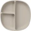 Image de Assiette ventousée et couvercle en silicone Beige