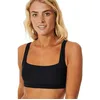 Image de Rip Curl Haut de Bikini Court Surf D-DD Premium pour Femme, Noir, XX-Small