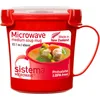 Image de Sistema Microwave Mug à soupe de taille moyenne | Récipient alimentaire micro-ondes | 656 ml | Sans BPA | Rouge