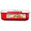 Image de Sistema Récipient micro-ondes rectangulaire | 1,25 L | sans BPA | Rouge/Transparent