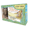 Image de Coffret peluche et livre Loup gris