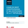 Image de Cours de droit constitutionnel et des institutions de la Ve République : licence 1