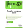 Image de Annales corrigées 2016