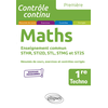 Image de Maths 1re techno, enseignement commun STHR, STI2D, STL, STMG et ST2S : résumés de cours, exercices et contrôles corrigés : nouveaux programmes