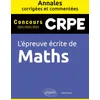 Image de L'épreuve écrite de Maths: Concours CRPE 2021/2022/2023