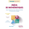 Image de Précis de mathématiques terminale spécialité : cours rigoureux avec démonstrations et exercices corrigés